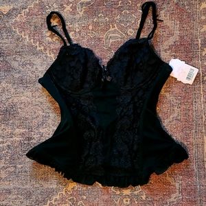 Lace and mesh corset